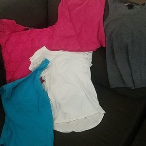5 girls size small tops